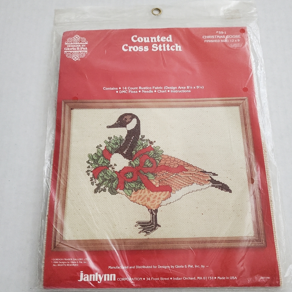 Janlynn Cross Stitch Kit Christmas Goose